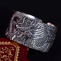 Silver Dragon Sutra Ring | Stylish & Unique Ring