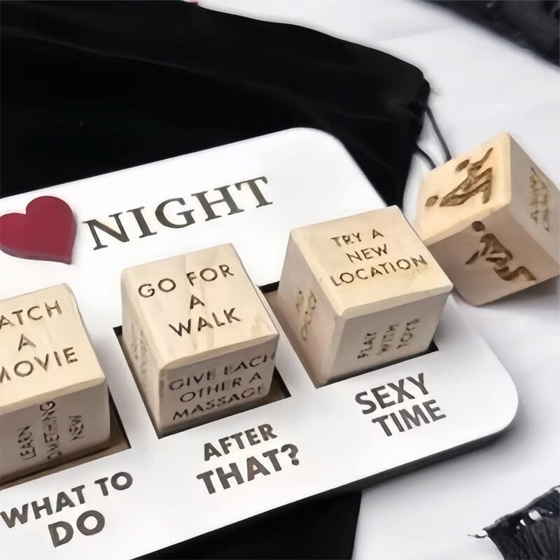 Luxuriöses Holz-Datespiel mit Würfeln - Kreative und spannende Date-Ideen - Überraschungsspiel