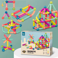 64 Stuks Magnetische Bouwblokken - Creatix