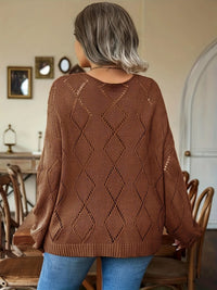 Oversized Women's Knitted Sweater in Plus Size – Marietta