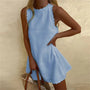 Stilvolles Bequemes Leinenkleid | Rundhalsausschnitt
