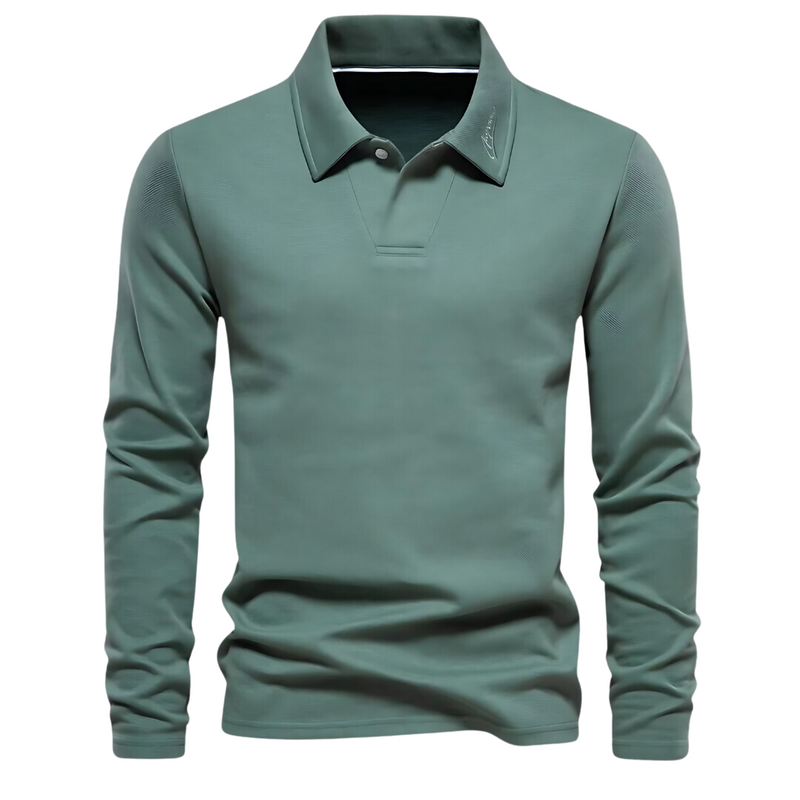 Herren-Poloshirt mit langen Ärmeln - Vince