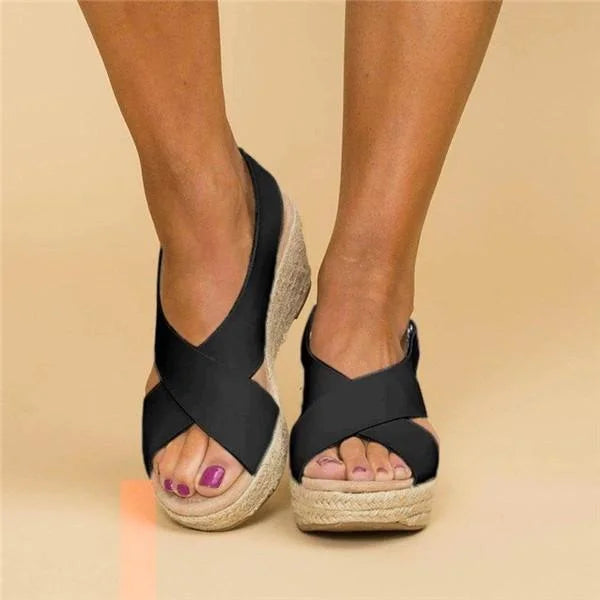 Comfortable Orthopedic Wedge Heel Espadrilles - Clara