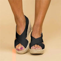 Comfortable Orthopedic Wedge Heel Espadrilles - Clara