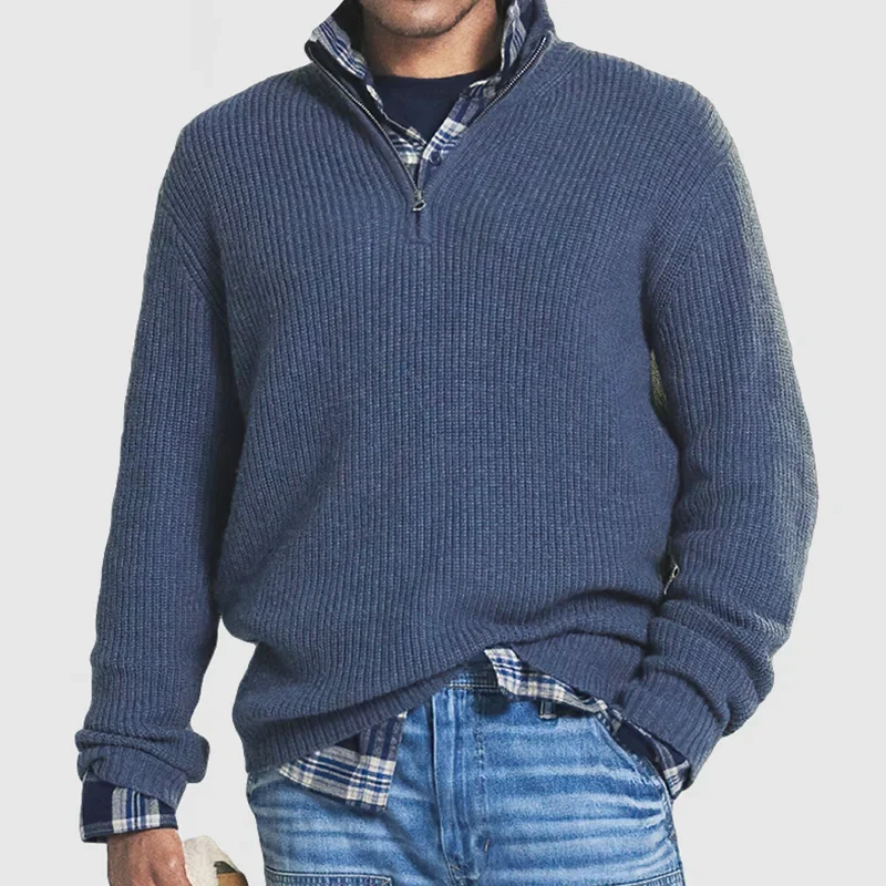 Lässiger Herren Pullover mit Reißverschluss - Max