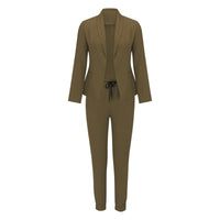 Casual Tweedelige Set met Strikceintuur – Liora
