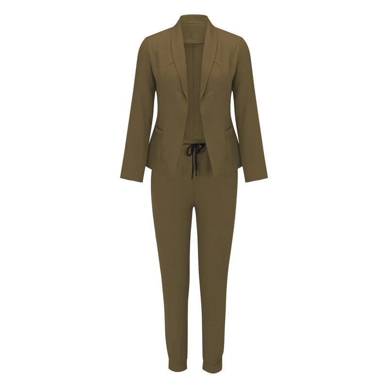 Casual Tweedelige Set met Strikceintuur – Liora