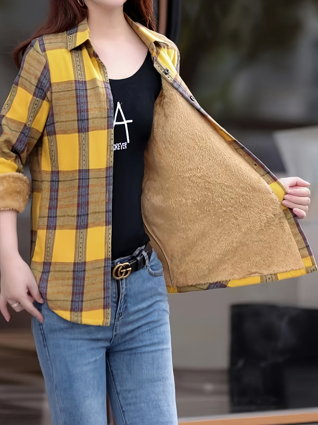 Gefütterte Casual Damenbluse - Nora