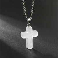 Halskette mit Kreuz aus Natürlichen Edelsteinen - Seraphina