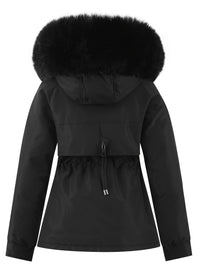 Damen Winterjacke mit Abnehmbarer Fellkapuze - Noëlle
