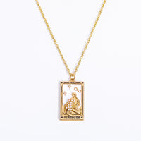 Zirkonia Vergulde Tarot Druppel Hanger Ketting - Amara