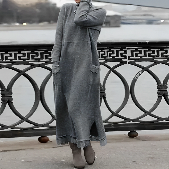 Lässiges langes Winterkleid - Noelle