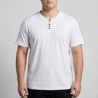 3-Button V-neck Short Sleeve Tee - Lewis
