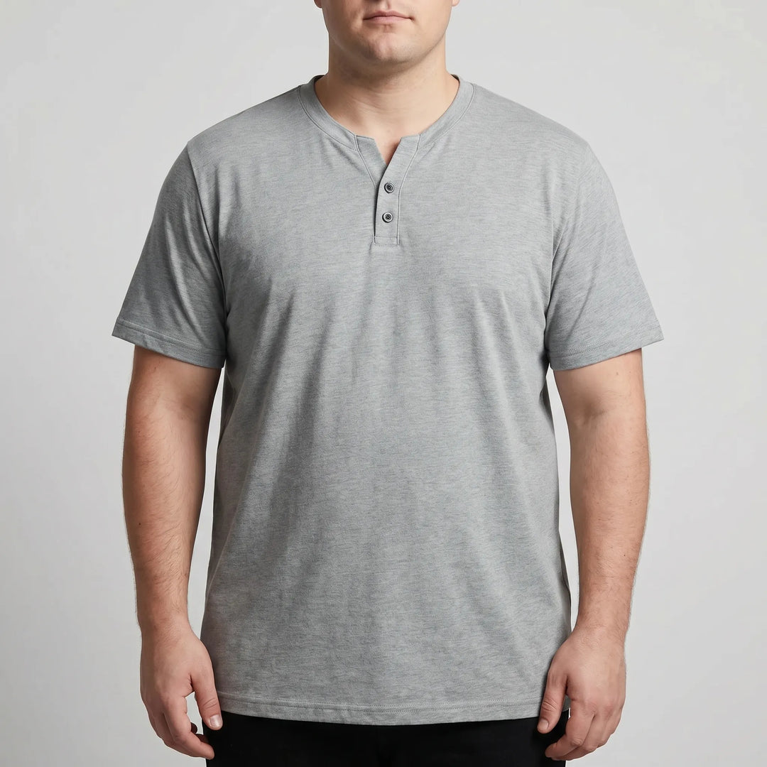3-Button V-neck Short Sleeve Tee - Lewis