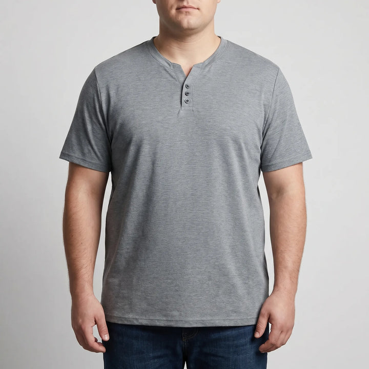 3-Button V-neck Short Sleeve Tee - Lewis