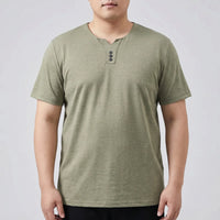 3-Button V-neck Short Sleeve Tee - Lewis