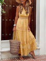 Leichtes Boho-Sommerkleid im Ibiza-Stil mit V-Ausschnitt – Niva