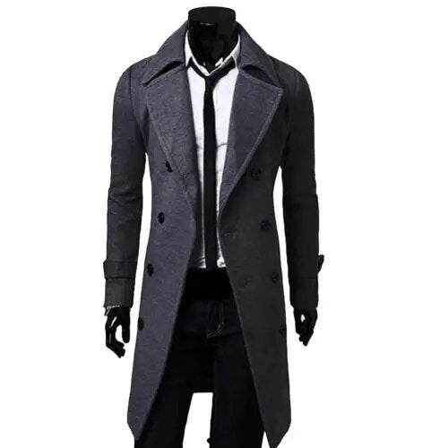 Britischer Trenchcoat| Winddichte Jacke mit doppelter Knopfreihe