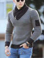 Lässiger Pullover | Vintage Wollpullover mit hohem Kragen