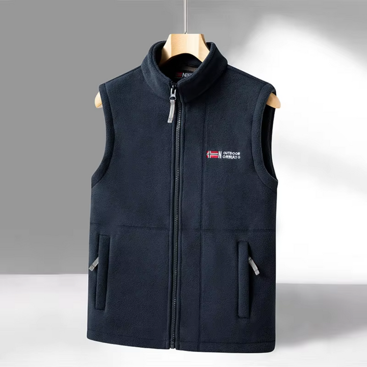 Herren Fleece Outdoor-Weste – Mit Stehkragen – Kaspar