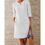 Stilvolles Kleid mit Taschen & Rundhalsausschnitt – Niva