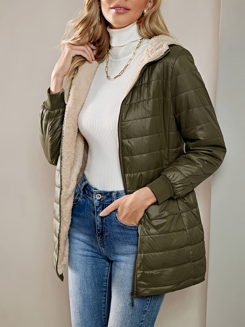 Fleecegefütterte Damenjacke mit Reißverschluss - Eliza
