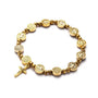 Gold- und Silberfarbiges Christliches Kreuz Armband - Solana