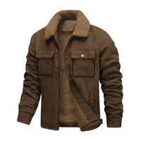 Herren-Outdoorjacke gefüttert mit Teddyfleece & Reverskragen – Corvin