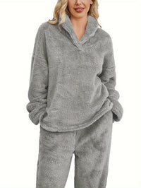 Warme Coral Fleece Dames Loungewear Set – Fenna