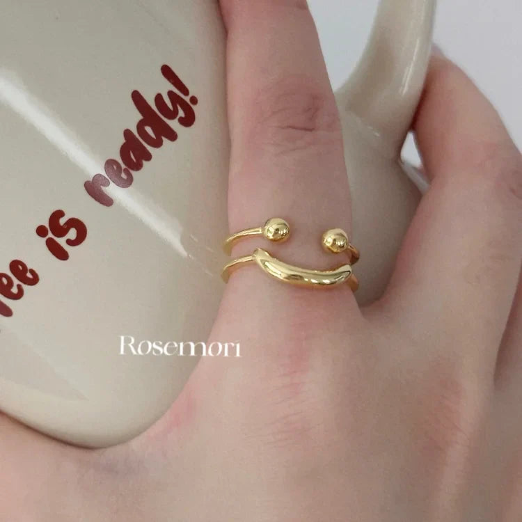 Smiley verstellbarer Ring - Mila