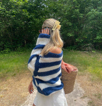 Gestrickter und gestreifter Oversized Damenpullover - Harper