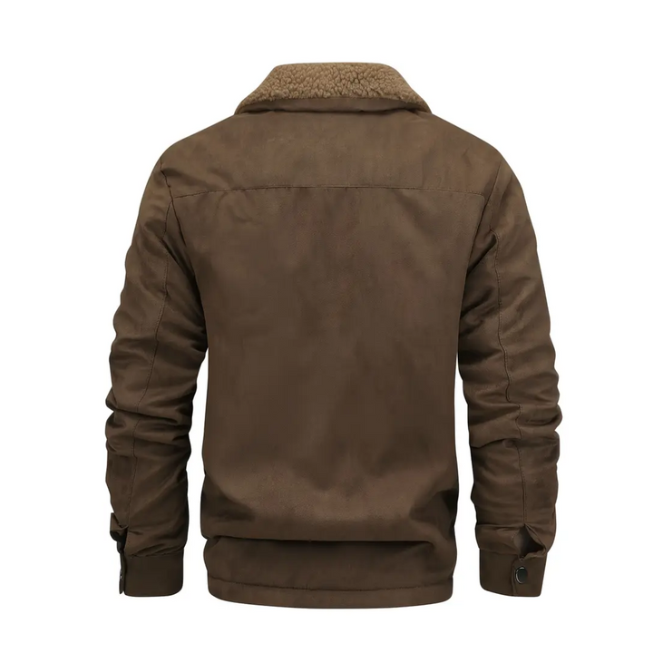 Herren-Outdoorjacke gefüttert mit Teddyfleece & Reverskragen – Corvin