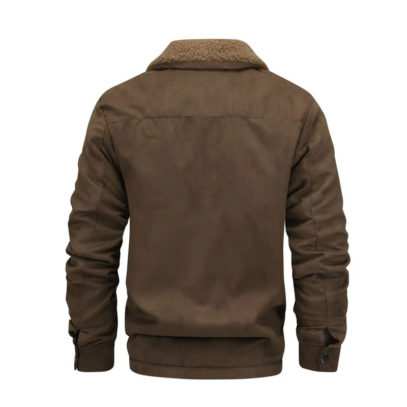 Herren-Outdoorjacke gefüttert mit Teddyfleece & Reverskragen – Corvin