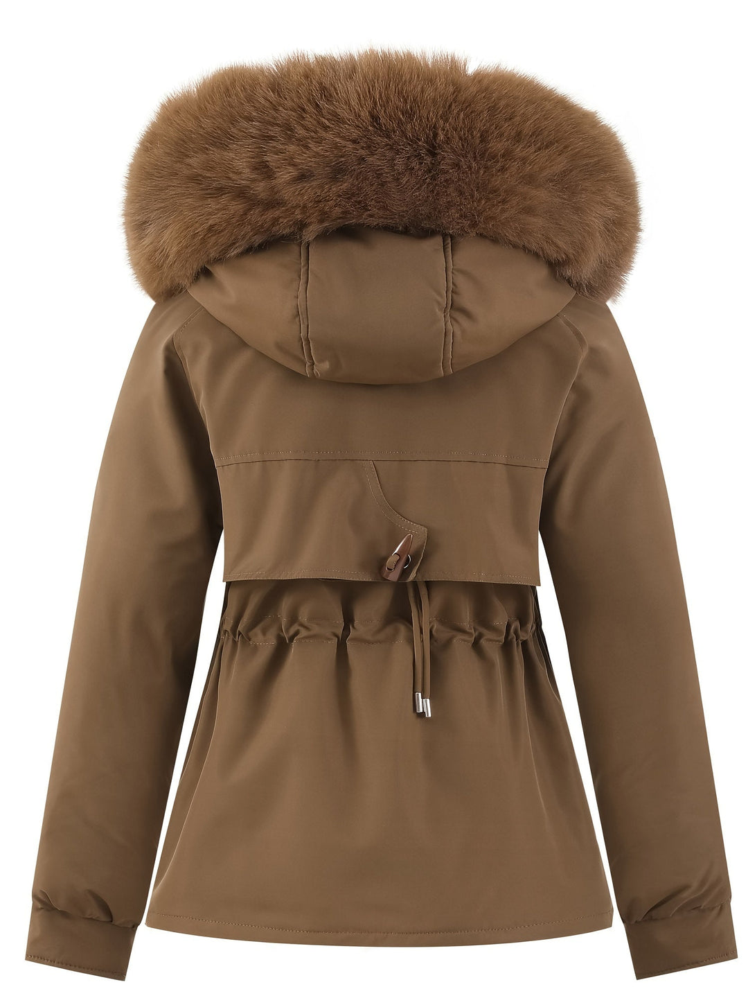 Damen Winterjacke mit Abnehmbarer Fellkapuze - Noëlle
