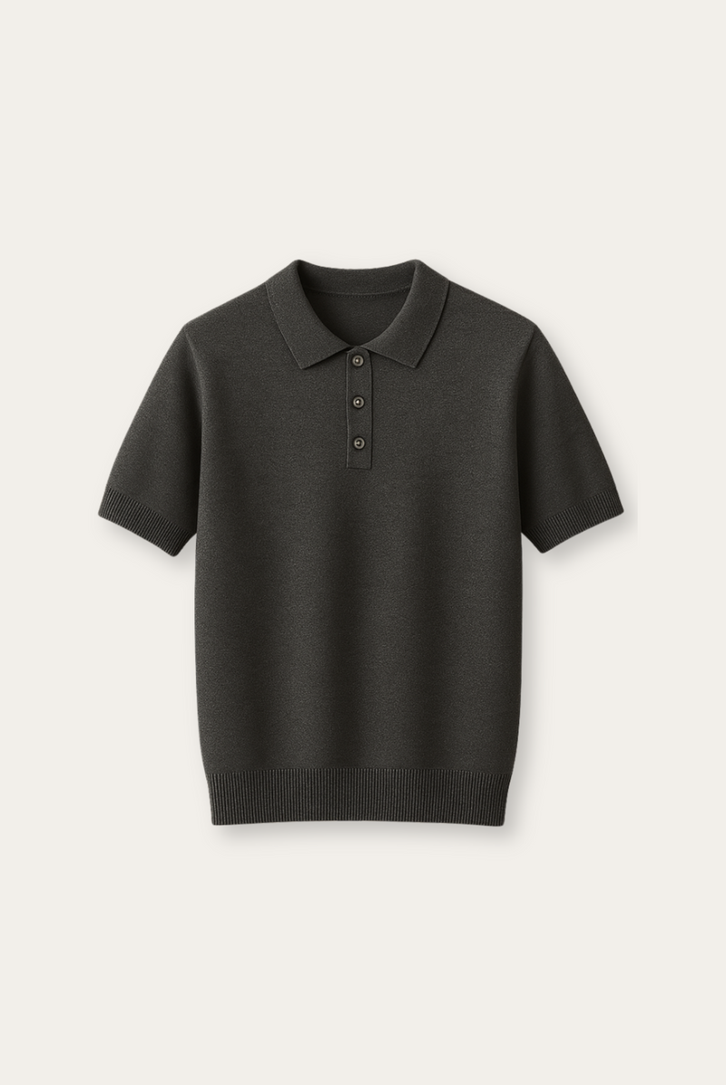 Stylish men's polo made of cashmere-merino wool – Taren