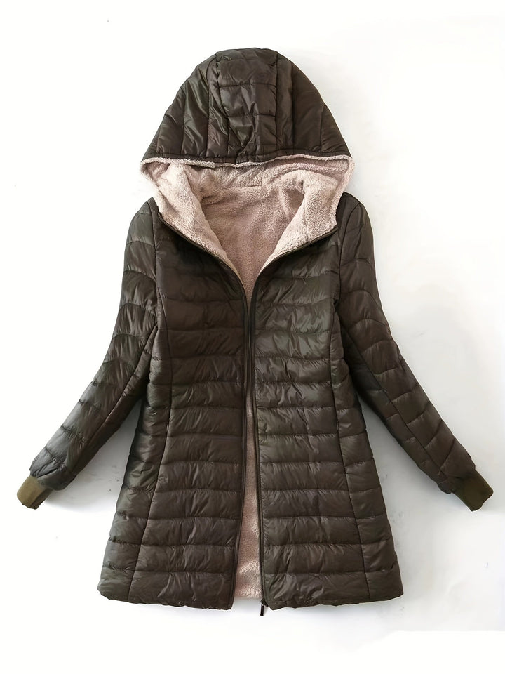 Fleecegefütterte Damenjacke mit Reißverschluss - Eliza