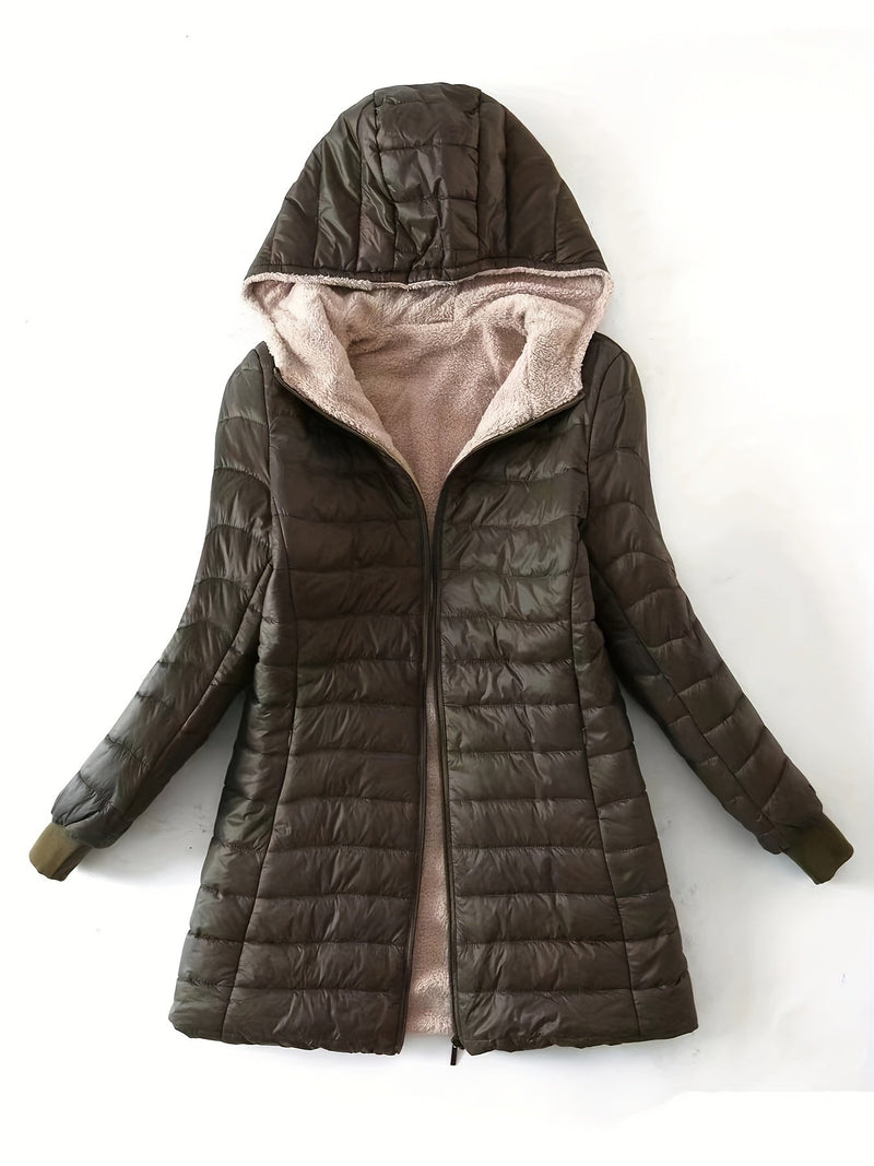 Fleecegefütterte Damenjacke mit Reißverschluss - Eliza