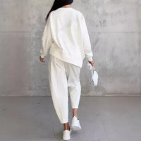Two-Piece Set: Long-Sleeve Casual Sweatshirt and Jogger Pants 9