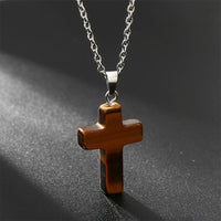 Halskette mit Kreuz aus Natürlichen Edelsteinen - Seraphina