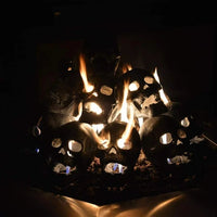 Ceramic Skull Fire Decor — Smoke-Free Flame Accent for Fire Pits 7