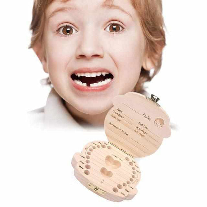 Holz-Zahndose für kostbare Erinnerungen - ZahnSchatz (1+1 GRATIS)