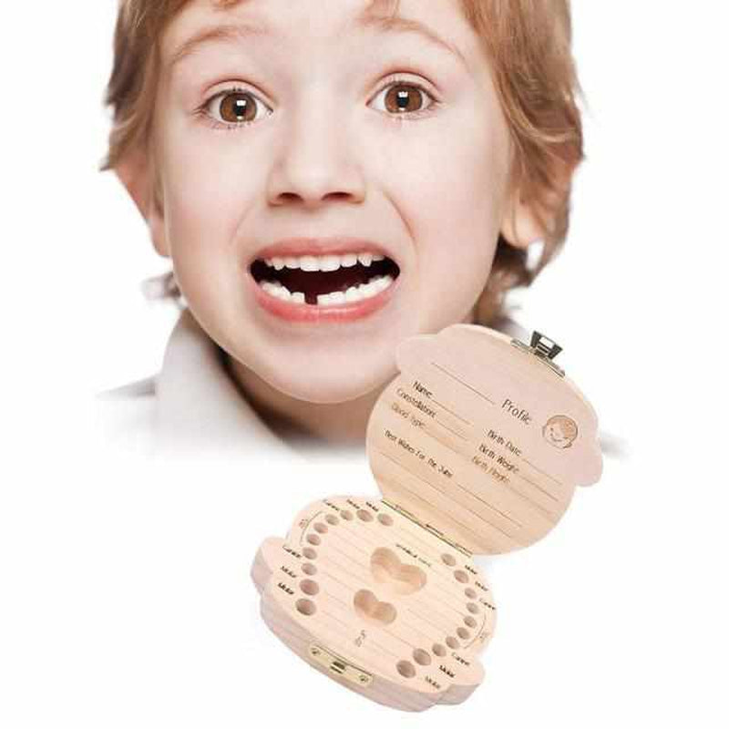 Holz-Zahndose für kostbare Erinnerungen - ZahnSchatz (1+1 GRATIS)