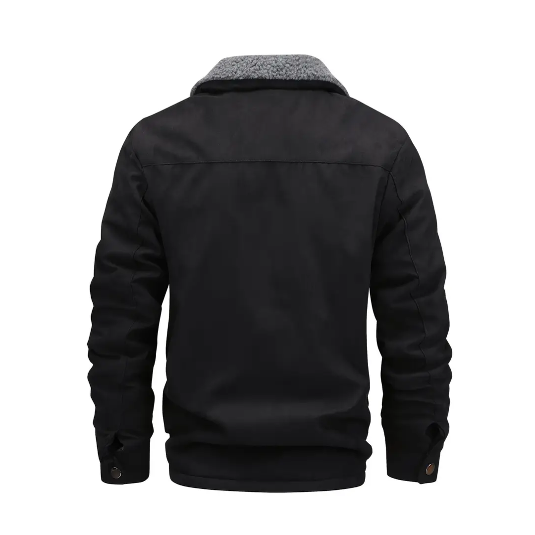 Herren-Outdoorjacke gefüttert mit Teddyfleece & Reverskragen – Corvin