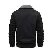 Herren-Outdoorjacke gefüttert mit Teddyfleece & Reverskragen – Corvin
