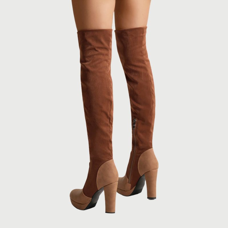 Overknee-Stiefel mit Blockabsatz - Isabella