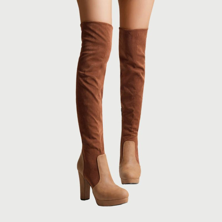 Overknee-Stiefel mit Blockabsatz - Isabella