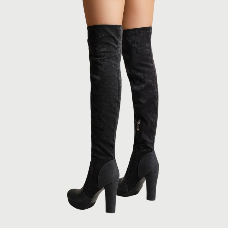 Overknee-Stiefel mit Blockabsatz - Isabella