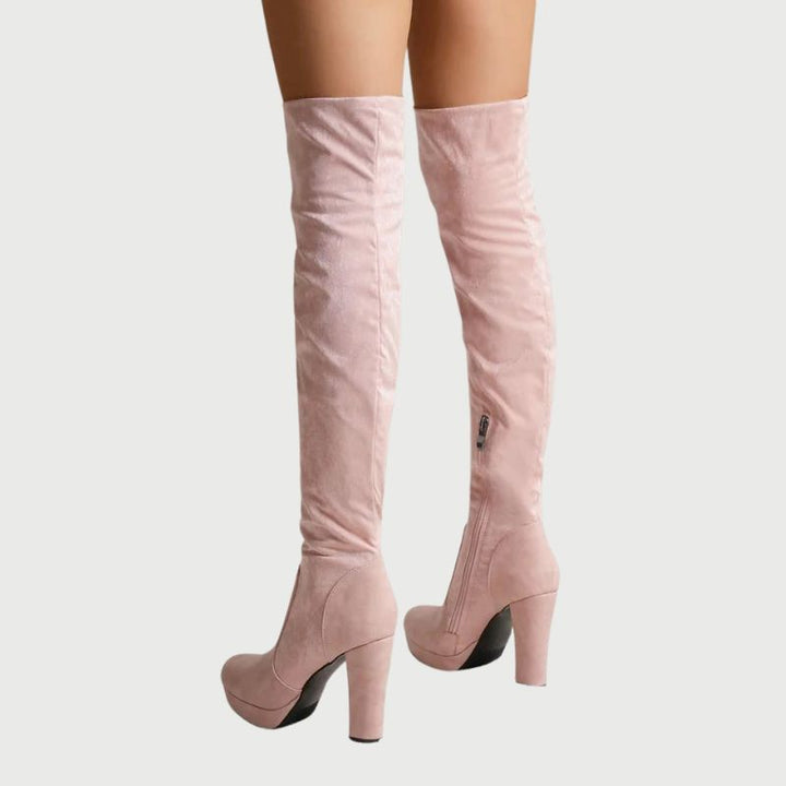 Overknee-Stiefel mit Blockabsatz - Isabella