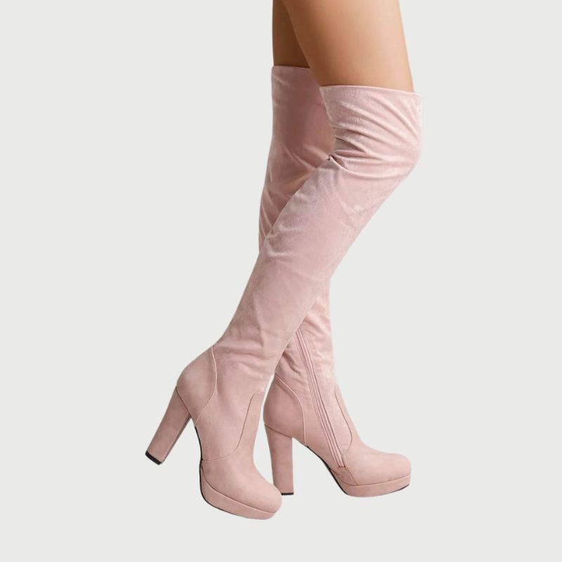 Overknee-Stiefel mit Blockabsatz - Isabella