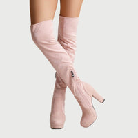 Overknee-Stiefel mit Blockabsatz - Isabella